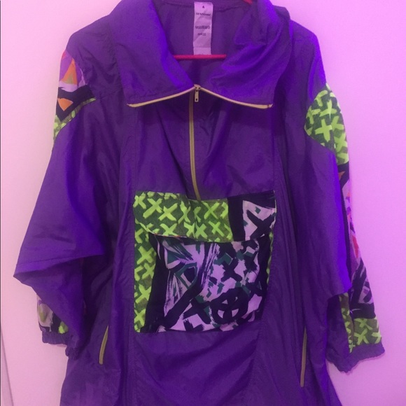 Jackets & Blazers - Purple/neon green jacket